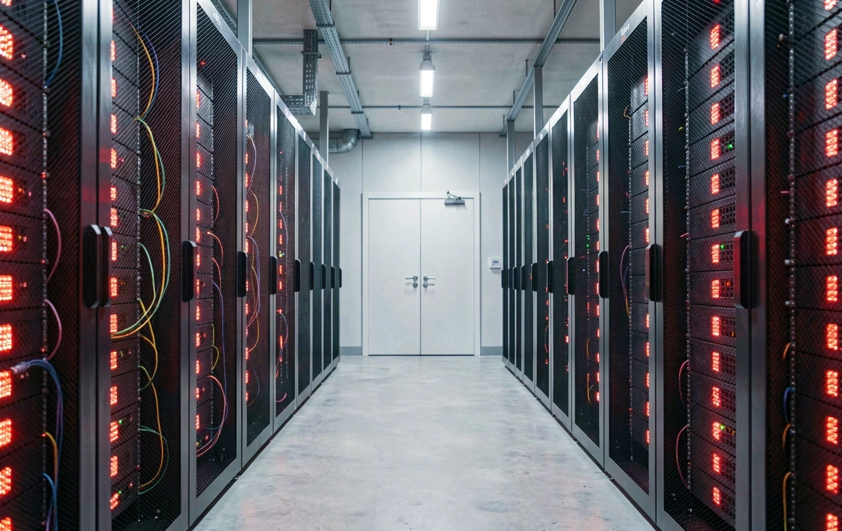 Server infrastructure representing monitoring systems uptime